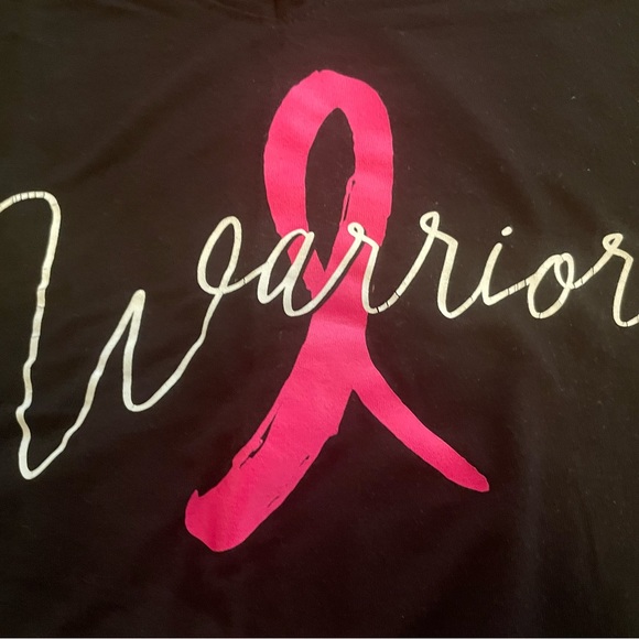 Lane Bryant LIVI breast cancer awareness Warrior black t-shirt w/ pink ribbon - Picture 3 of 3